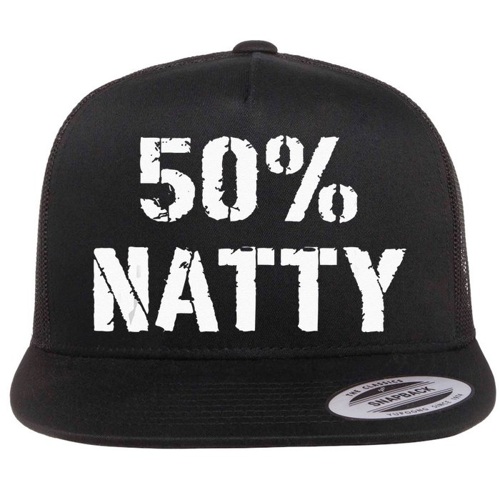 50 Natty Funny Weight Lifting Steroid Joke Flat Bill Trucker Hat