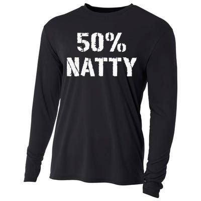 50 Natty Funny Weight Lifting Steroid Joke Cooling Performance Long Sleeve Crew