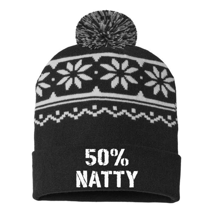 50 Natty Funny Weight Lifting Steroid Joke USA-Made Snowflake Beanie