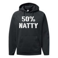 50 Natty Funny Weight Lifting Steroid Joke Performance Fleece Hoodie