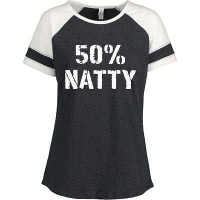 50 Natty Funny Weight Lifting Steroid Joke Enza Ladies Jersey Colorblock Tee