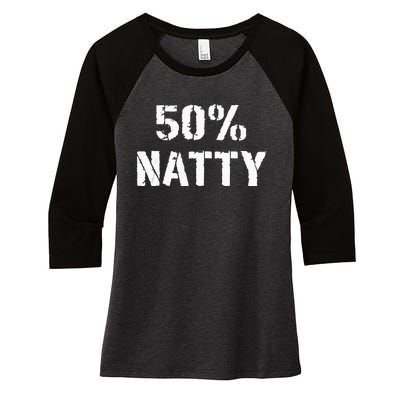 50 Natty Funny Weight Lifting Steroid Joke Women's Tri-Blend 3/4-Sleeve Raglan Shirt