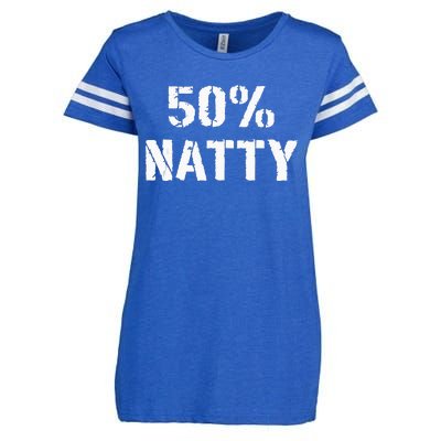 50 Natty Funny Weight Lifting Steroid Joke Enza Ladies Jersey Football T-Shirt