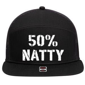 50 Natty Funny Weight Lifting Steroid Joke 7 Panel Mesh Trucker Snapback Hat