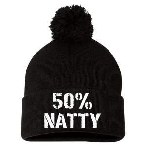 50 Natty Funny Weight Lifting Steroid Joke Pom Pom 12in Knit Beanie