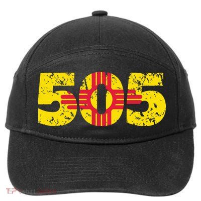 505 New Mexico Zia Vintage Distressed T 7-Panel Snapback Hat