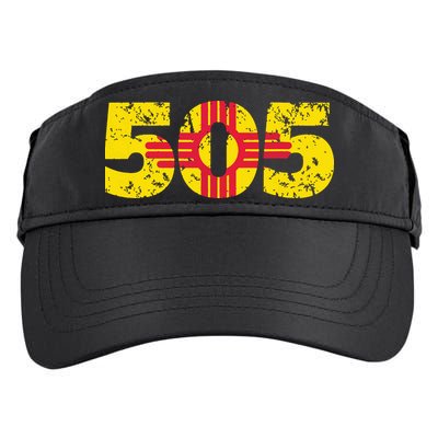 505 New Mexico Zia Vintage Distressed T Adult Drive Performance Visor
