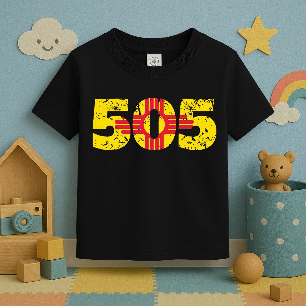 505 New Mexico Zia Vintage Distressed T Toddler T-Shirt