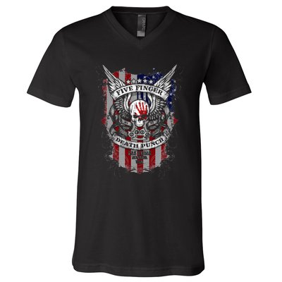 5fdp No Regrets Stars & Stripes American Flag V-Neck T-Shirt