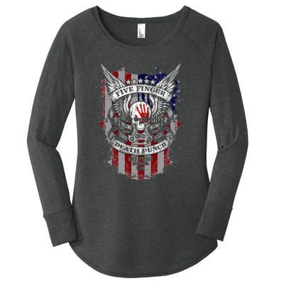 5fdp No Regrets Stars & Stripes American Flag Women's Perfect Tri Tunic Long Sleeve Shirt