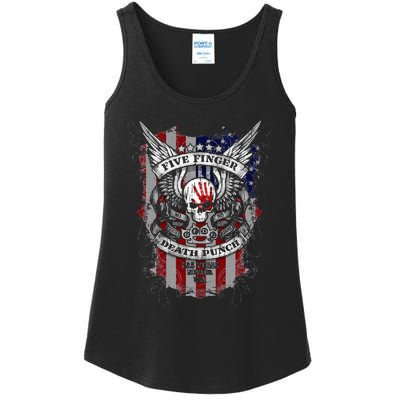 5fdp No Regrets Stars & Stripes American Flag Ladies Essential Tank