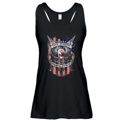 5fdp No Regrets Stars & Stripes American Flag Ladies Essential Flowy Tank