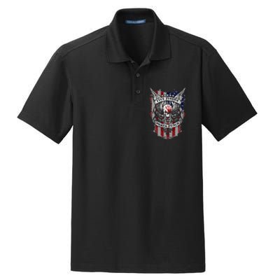 5fdp No Regrets Stars & Stripes American Flag Dry Zone Grid Polo