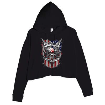 5fdp No Regrets Stars & Stripes American Flag Crop Fleece Hoodie