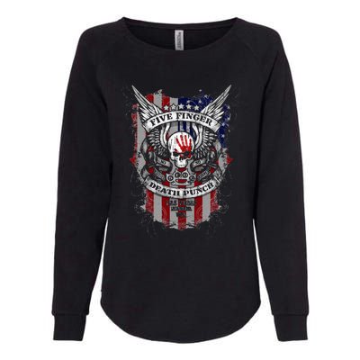 5fdp No Regrets Stars & Stripes American Flag Womens California Wash Sweatshirt