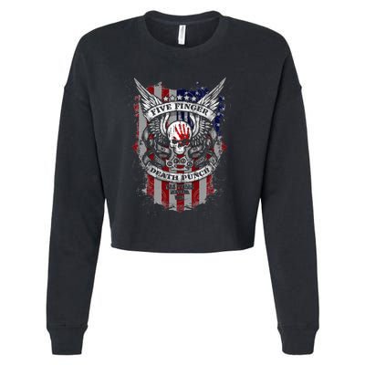 5fdp No Regrets Stars & Stripes American Flag Cropped Pullover Crew