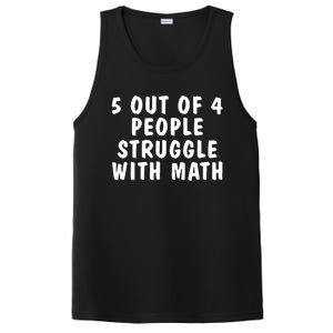 5 Of 4 People Struggle With Math Funny Humor PosiCharge Competitor Tank