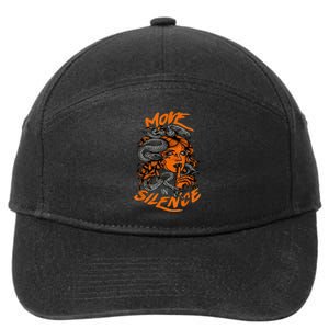 5 Olive Army Solar Orange Black Retro Match Mis 7-Panel Snapback Hat