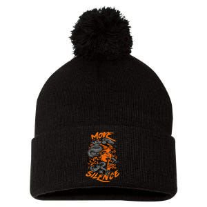 5 Olive Army Solar Orange Black Retro Match Mis Pom Pom 12in Knit Beanie