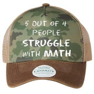 5 Out Of 4 People Struggle With Math Funny Legacy Tie Dye Trucker Hat