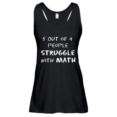 5 Out Of 4 People Struggle With Math Funny Ladies Essential Flowy Tank