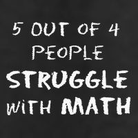 5 Out Of 4 People Struggle With Math Funny 25L Jumbo Tote