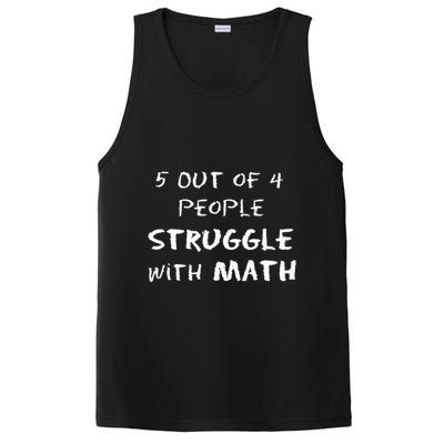 5 Out Of 4 People Struggle With Math Funny PosiCharge Competitor Tank