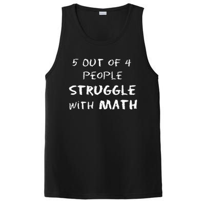 5 Out Of 4 People Struggle With Math Funny PosiCharge Competitor Tank