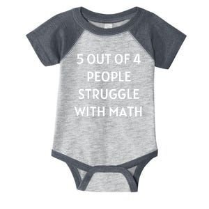 5 Out Of 4 People Struggle With Math Funny Infant Baby Jersey Bodysuit