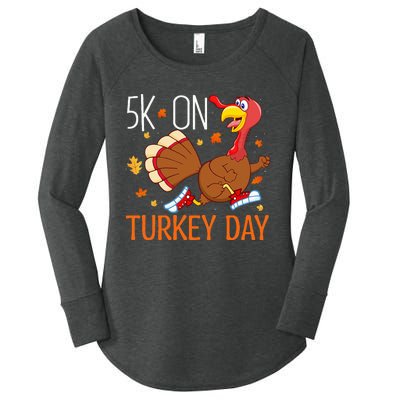 5k On Turkey Day Race Thanksgiving Women's Perfect Tri Tunic Long Sleeve Shirt