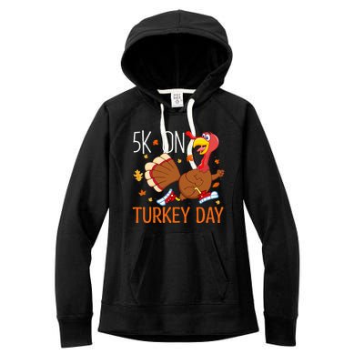 5k On Turkey Day Race Thanksgiving Women's Fleece Hoodie