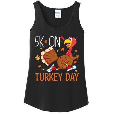 5k On Turkey Day Race Thanksgiving Ladies Essential Tank