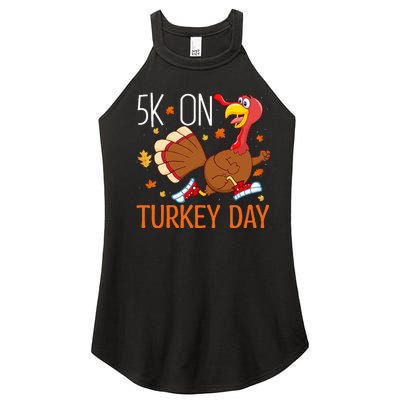 5k On Turkey Day Race Thanksgiving Women's Perfect Tri Rocker Tank