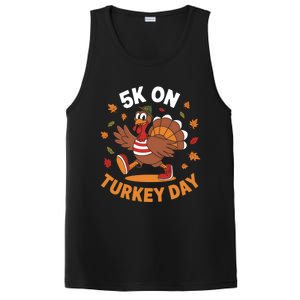 5k On Turkey Day Race Thanksgiving Funny Turkey Trot Runner Gift PosiCharge Competitor Tank