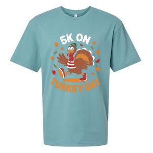 5k On Turkey Day Race Thanksgiving Funny Turkey Trot Runner Gift Sueded Cloud Jersey T-Shirt