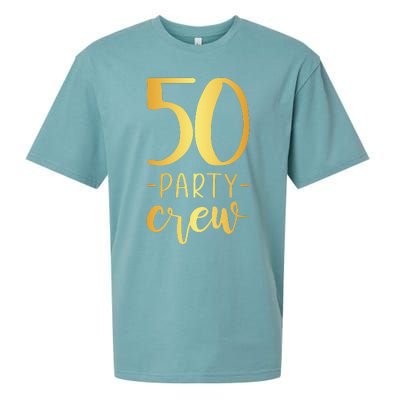 50 Party Crew 50th Birthday Group Friends Sueded Cloud Jersey T-Shirt