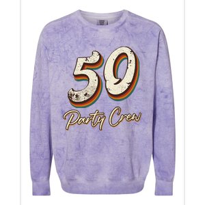 50 Party Crew 50th Birthday Colorblast Crewneck Sweatshirt