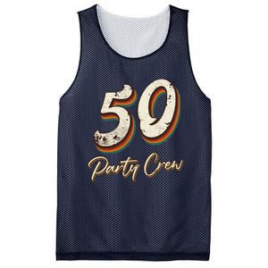 50 Party Crew 50th Birthday Mesh Reversible Basketball Jersey Tank