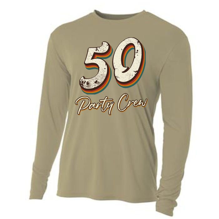 50 Party Crew 50th Birthday Cooling Performance Long Sleeve Crew