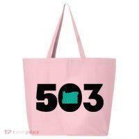 503 PDX Carpet Oregon Outline Premium 25L Jumbo Tote