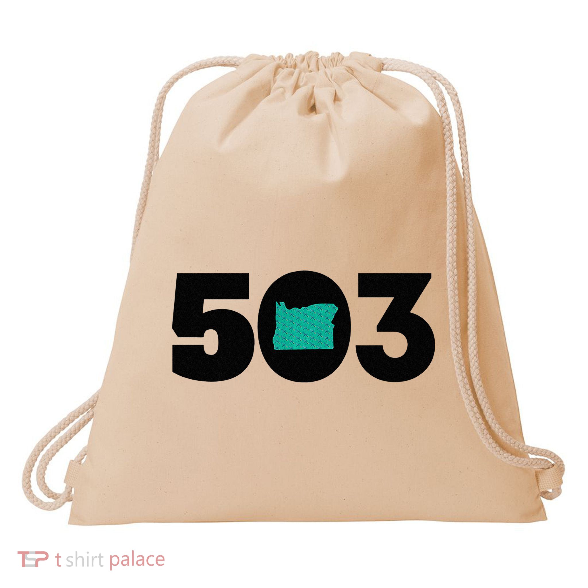 503 PDX Carpet Oregon Outline Premium Drawstring Bag