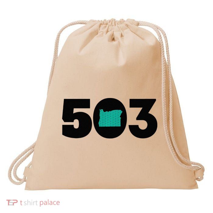 503 PDX Carpet Oregon Outline Premium Drawstring Bag