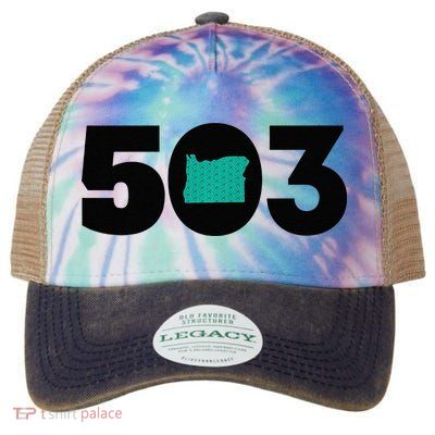 503 PDX Carpet Oregon Outline Premium Legacy Tie Dye Trucker Hat