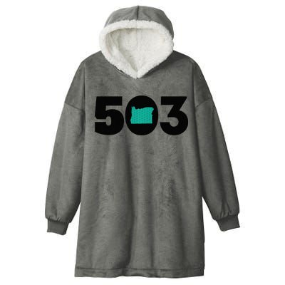 503 PDX Carpet Oregon Outline Premium Hooded Wearable Blanket