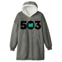 503 PDX Carpet Oregon Outline Premium Hooded Wearable Blanket