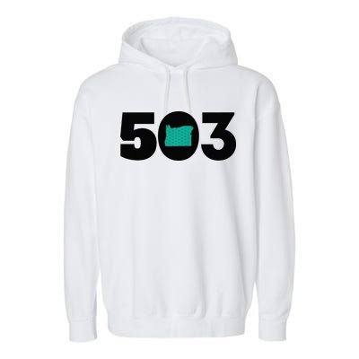 503 PDX Carpet Oregon Outline Premium Garment-Dyed Fleece Hoodie