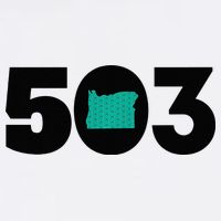 503 PDX Carpet Oregon Outline Premium Garment-Dyed Sweatshirt