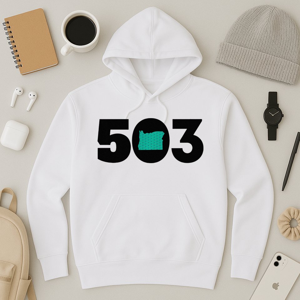 503 PDX Carpet Oregon Outline Premium Hoodie