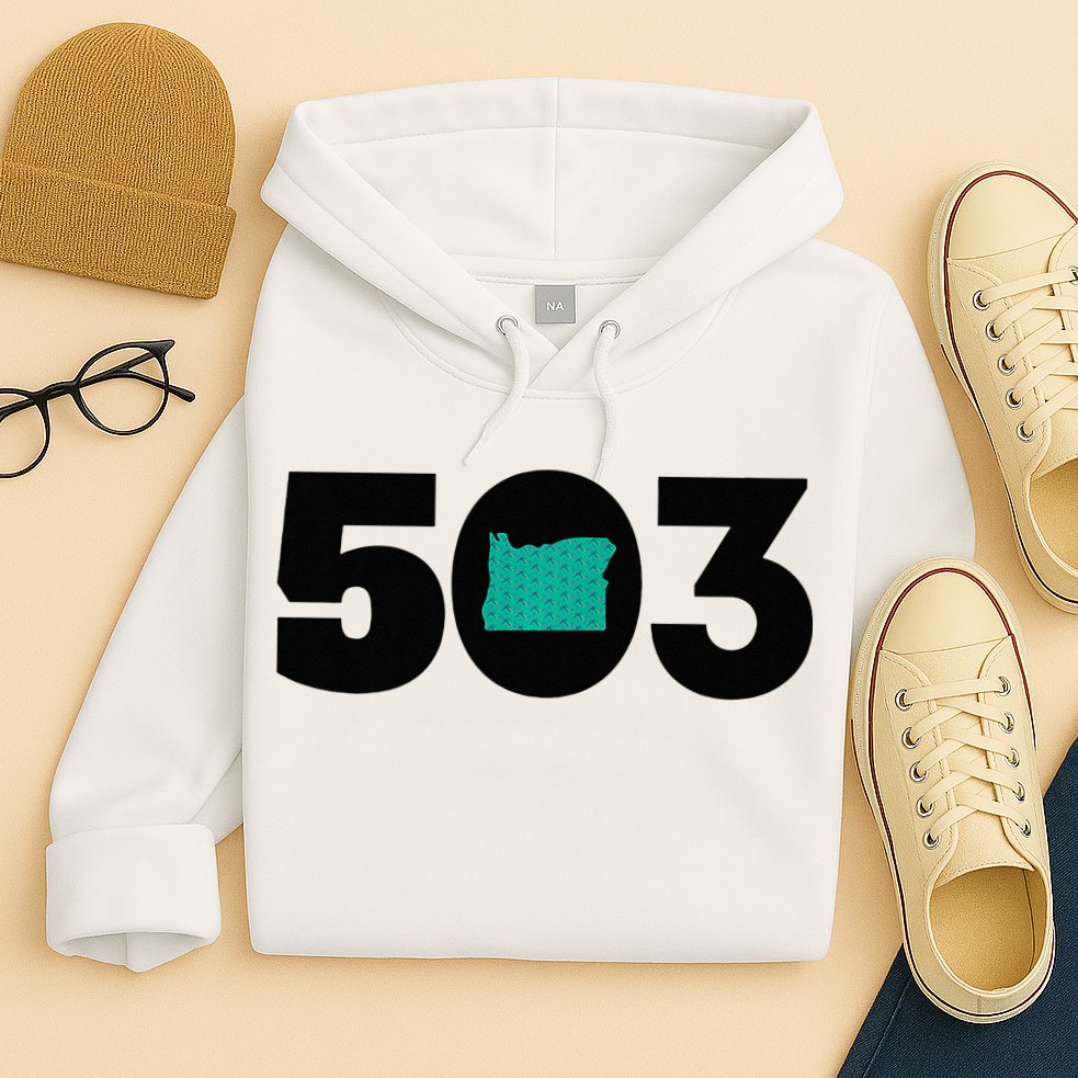 503 PDX Carpet Oregon Outline Premium Hoodie