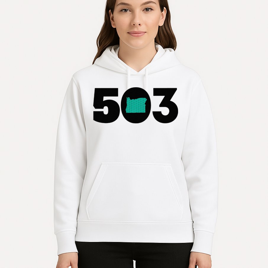 503 PDX Carpet Oregon Outline Premium Hoodie
